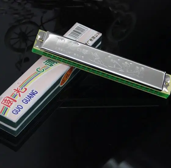 

Shanghai guoguang C 24 hole harmonica Guoguang light harmonica