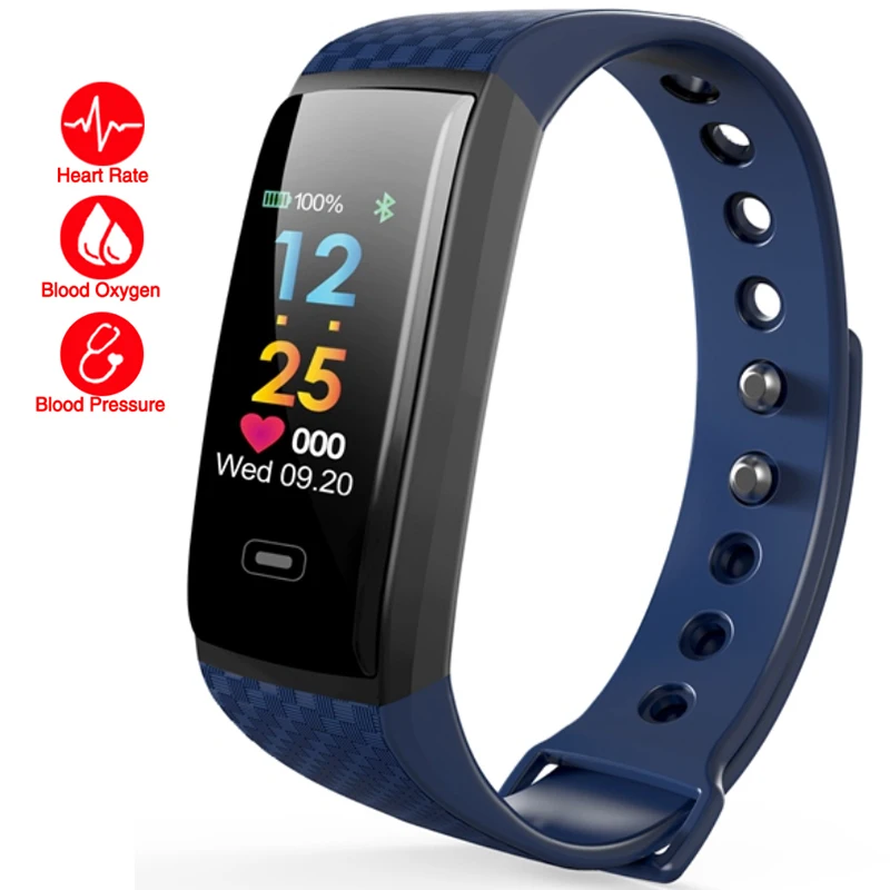 

Sport Smart Bracelet Watch blood pressure heart rate sleep monitor blood oxygen pedometer Waterproof Clock for IOS Android