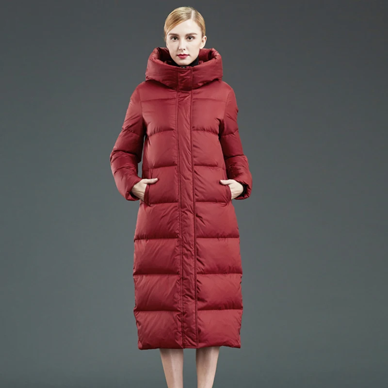 90% White Duck Down Jacket 2019 Women Winter Jacket Long Thick Coat For Women Hooded Down Parka Warm Female Clothes Waterproof