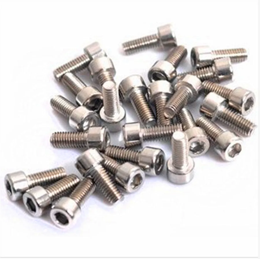 

4pcs mountain bike water bottle screw mtb stainless steel hexagonal screw bicycle accessories free shipping