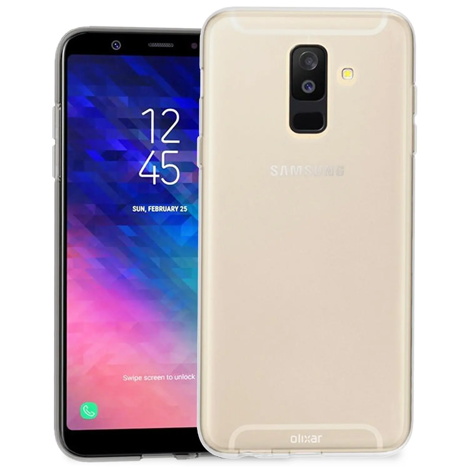 Для Samsung Galaxy A6 Plus /A6 + Тонкий Прозрачный Мягкий ТПУ силиконовый чехол резиновый