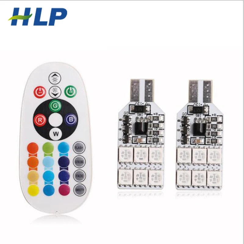 

Car inter light T10 5050 SMD12 RGB strobe car atmosphere lamp