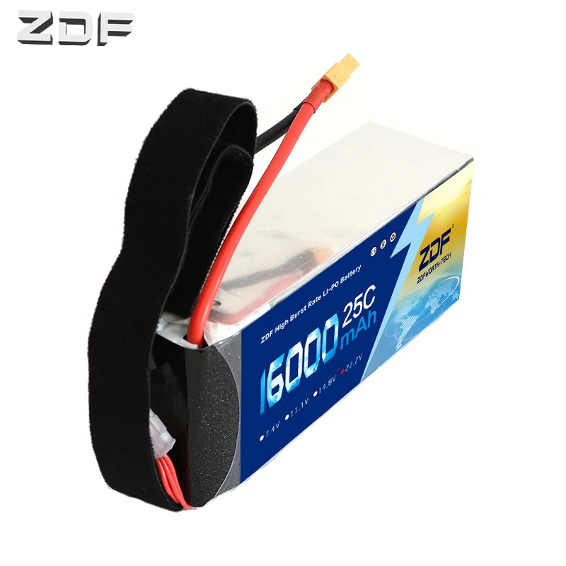 ZDF 3,7 V 7,4 V 11,1 V 14,8 V 18,5 V 22,2 V 44,4 V 48,1 V 16000mAh 25C lipo аккумулятор для RC lipo 1S 2S 3S 4S 5S 6S 12S 13S