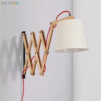 

Nordic Modern Simple Fold Style Wood Wall Lamp for Bedroom Study Room Wooden Wall Lamp Bedside Reading Lighting Fixtures Decor