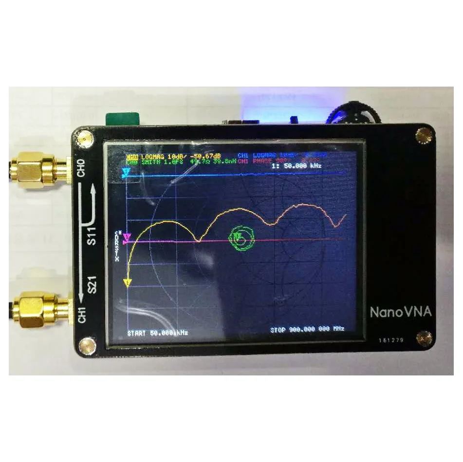 NanoVNA 2,8 дюймовый lcd HF VHF UHF UV векторный сетевой анализатор 50 кГц~ 900 МГц антенный анализатор встроенный аккумулятор