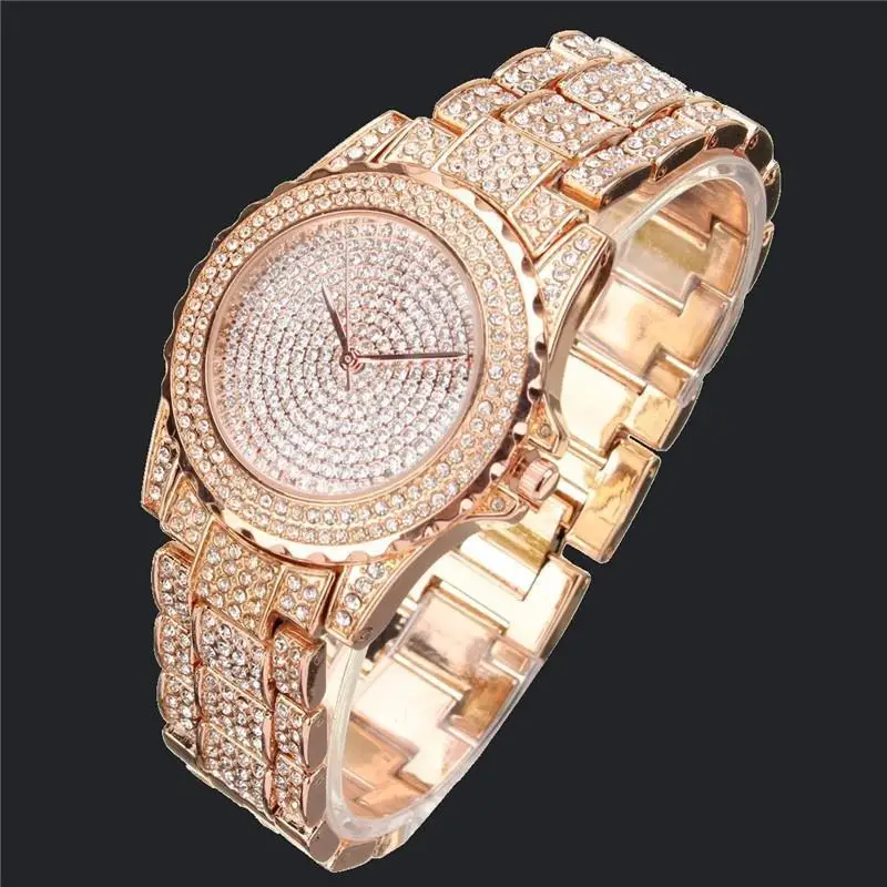 Horloge vrouwen, шикарные женские бриллиантовые часы, шикарные кварцевые наручные часы из нержавеющей стали, розовое золото, роскошное платье, женские часы