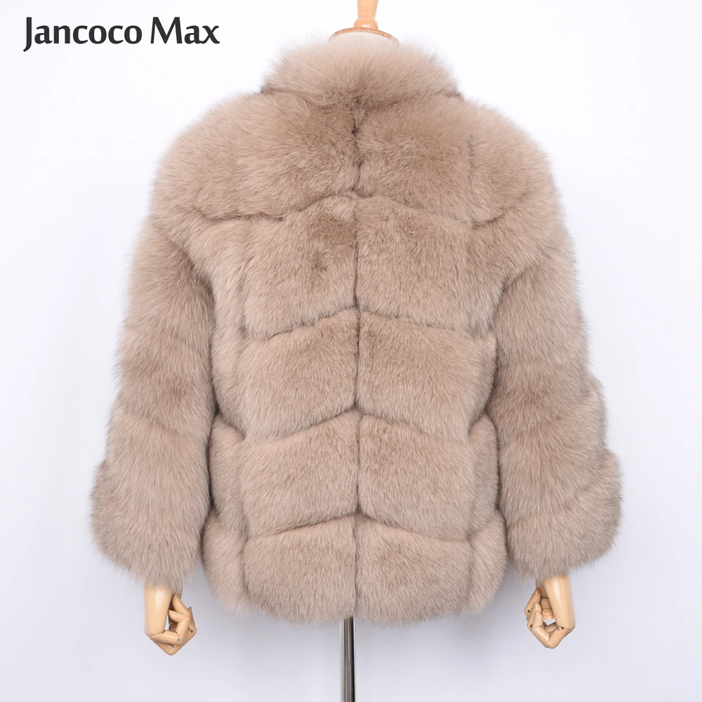 Women's Fashion Style Real Fox Fur Coat Luxury Thick Warm Natural Fur Jacket Top Quality Overcoat S7498