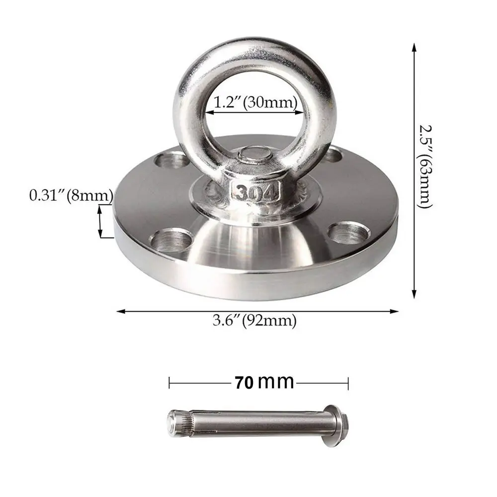 Сверхмощный 304 из нержавеющей стали потолочный якорь настенное крепление фитнес подвесные ремни Йога качели крючки для гамака вешалка Тренажерное Оборудование