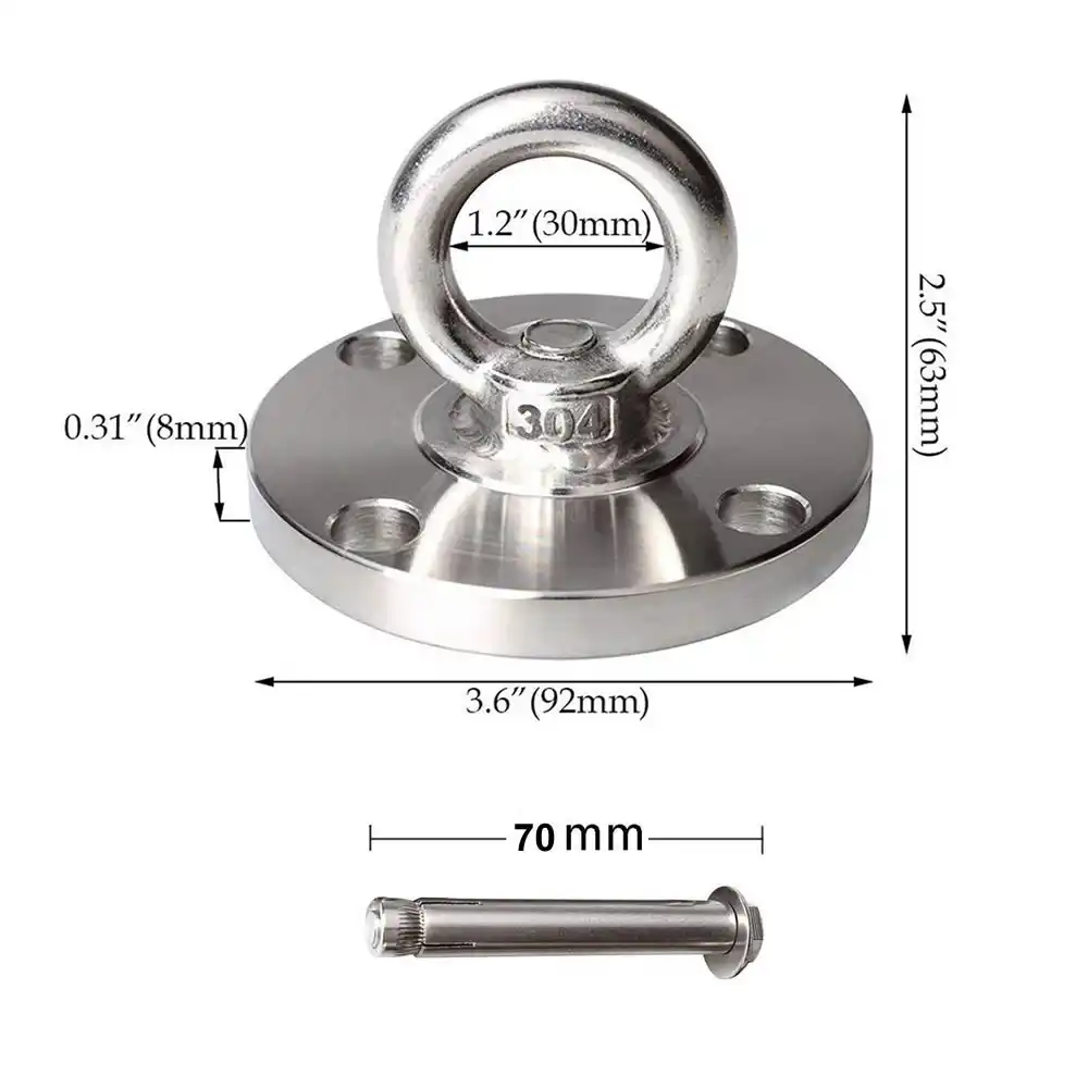 Heavy Duty 304 Stainless Steel Ceiling Anchor Wall Mount Fitness