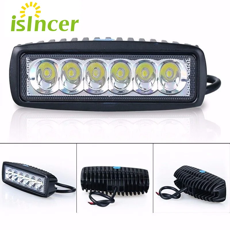 

18W Floodlight Light Work LED Bar Driving Fog Lamp Offroad SUV 4WD Car Boat LED Work Light for Toyota Motorcycle Tractor Auto