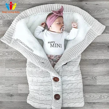 

Baby Sleeping Bag Thickening Anti kick Light Plus Velvet Knitted Warm Sleeping Bag Wool Cart Accessories