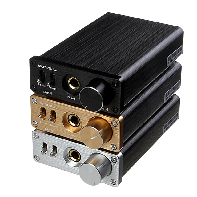 SMSL SAP II Portable Headphone Amplifier TPA6120A2 Big Power HiFi Fidelity Stereo Headphone Amplifier with 2 Ways switch inputs