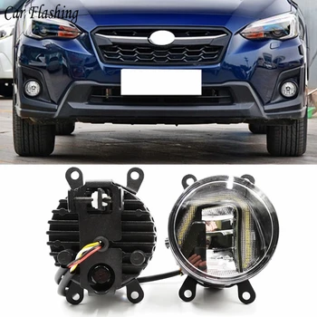 

3-IN-1 Functions Auto LED DRL Daytime Running Light Car Projector Fog Lamp with yellow signal For Subaru XV 2012-2018