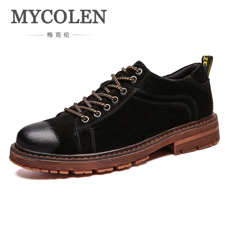 

MYCOLEN New Leather Winter Boots Men Waterproofs Ankle Men Shoes Spring/Autumn Boots Men High Quality Zapatillas Hombre Casual