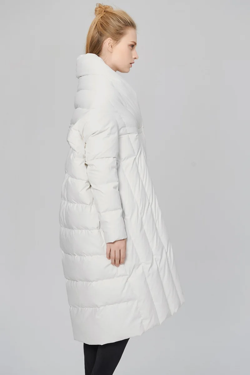 НОВАЯ ЕВРОПЕЙСКАЯ МОДА 2018 высокое качество женская зимняя куртка 90% белый утиный пух парка утолщение теплый пуховик Женская куртка