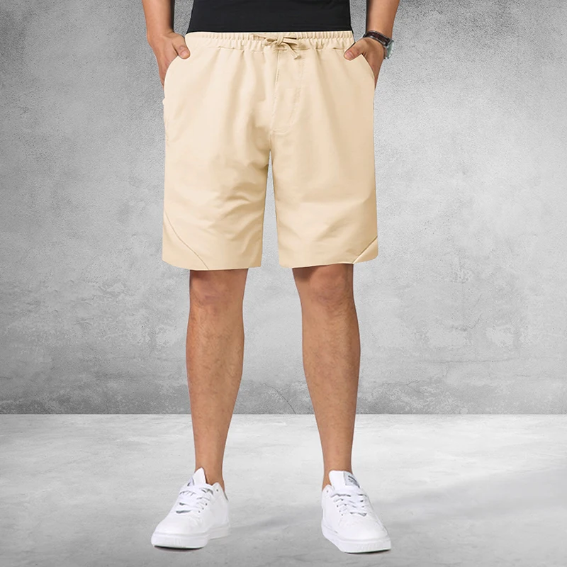 

SHUJIN Casual Loose Shorts Men Fashion Solid Man Gyms Fitness Sweatpants Summer Plus Size Workout Pockets Hip Hop Male Shorts