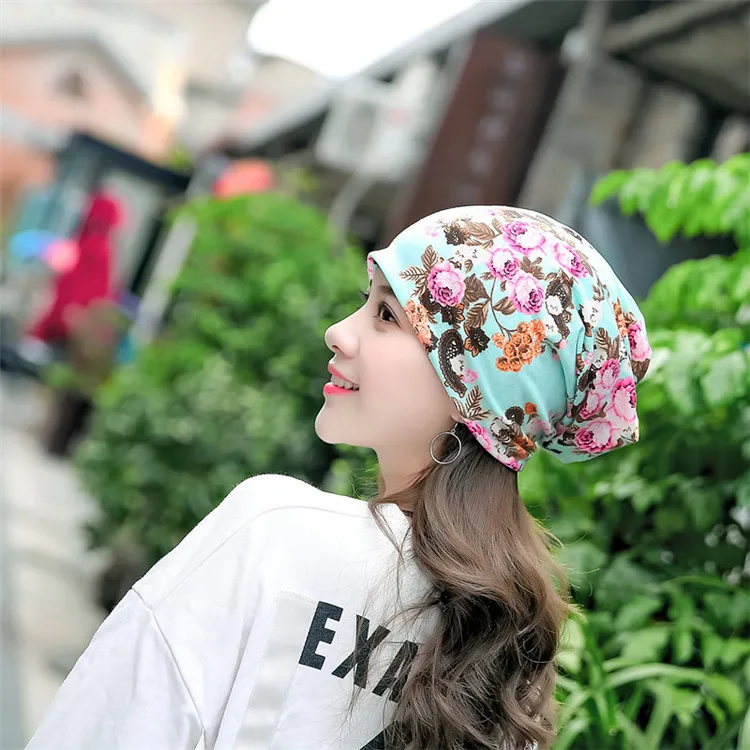 2018-Newest-Multi-functional-Women-Print-Beanies-Casual-Hat-Female-Fashion-Spring-Cotton-Hats-Casual-Ponytail ACI24 (13)