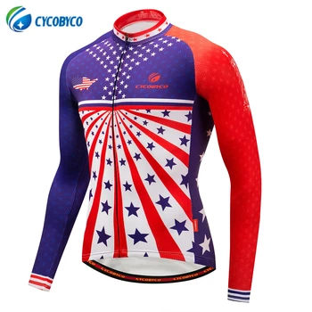 

Cycobyco Cycling Jersey Long Sleeve Bike Clothes Roupa Ciclismo Spring Hombre MTB Autumn Bicycle Clothing USA,Italy,Spain