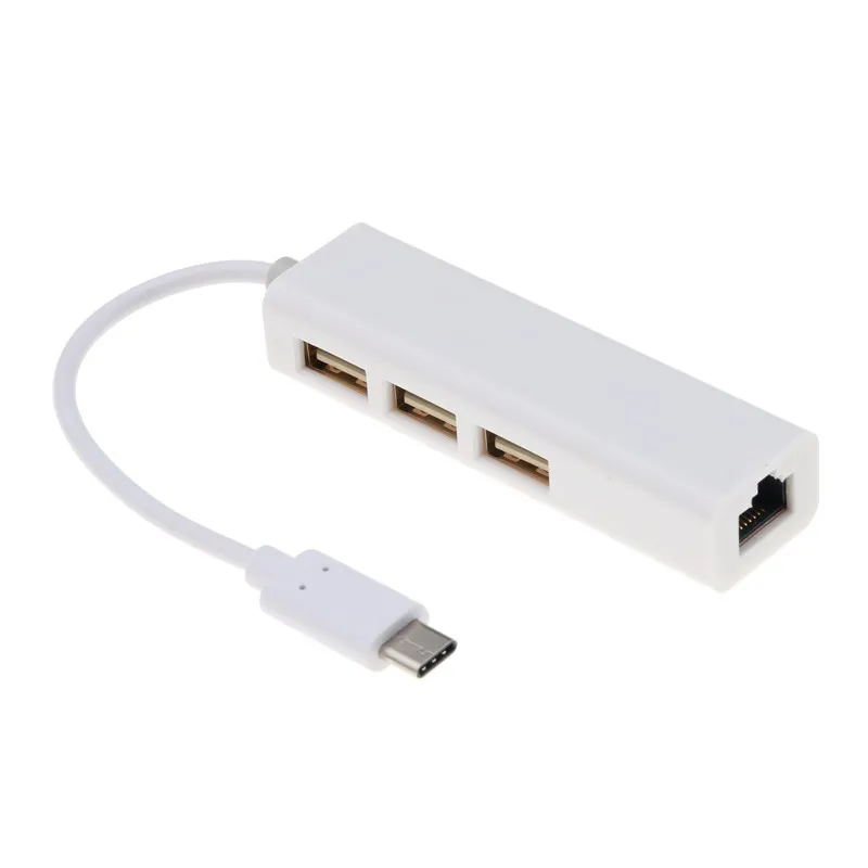 Kebidu USB C к Ethernet адаптер с type C USB 3,1 концентратор 3 порта RJ45 Сетевая карта Lan адаптер для Macbook USB-C Тип