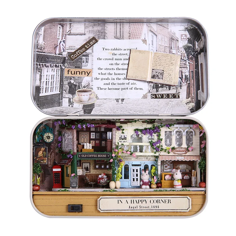 12 15 Year Old DIY Girl s Fairy 1 12 Miniatura Dollhouse Iron Model Kits Box