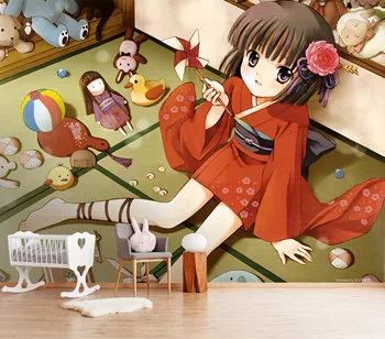 

[Self-Adhesive] 3D Stay Cute Girl 3321 Japan Anime Wall Paper mural Wall Print Decal Wall Murals