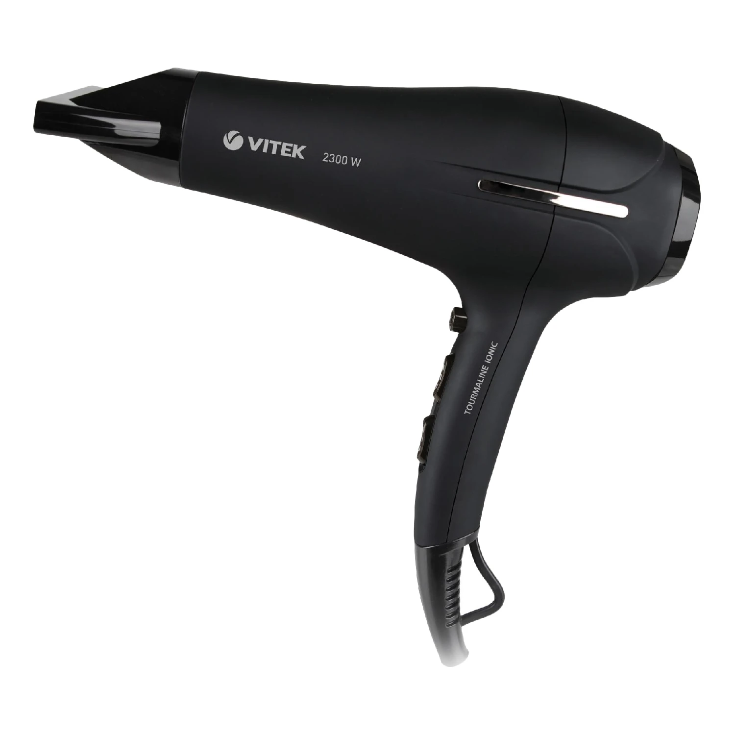 Фен Vitek VT-2262BK (Мощность 2300 Вт, 3 скорости потока, 3 режима температуры, петля для подвешивания, шнур 1.8)