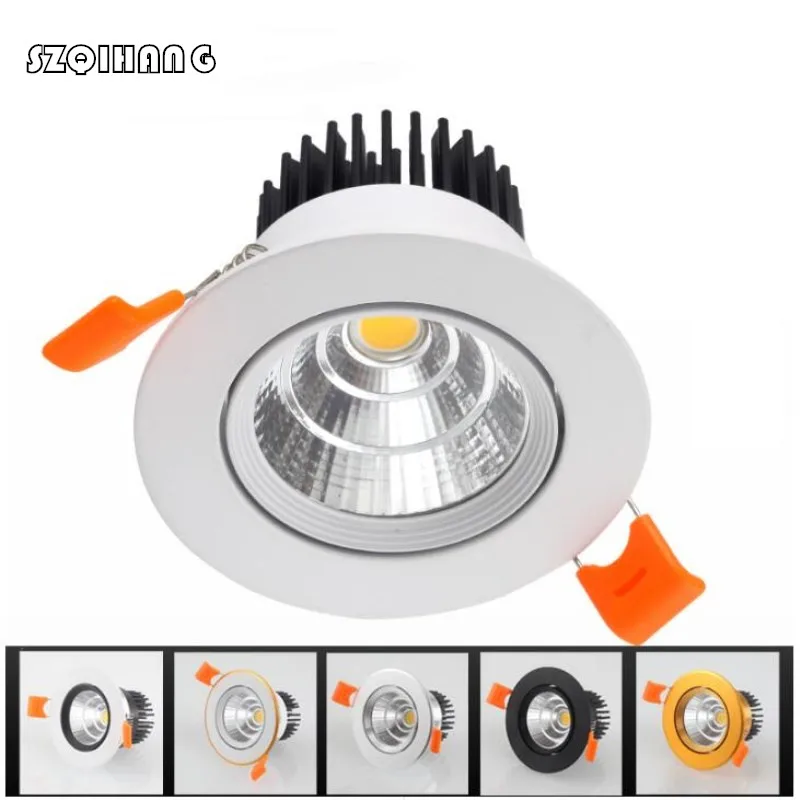 Dimmable LED Downlight 7W 10W 15W 20W 25W 85-265V COB DownLights Spot Recessed Down light Light Bulb | Освещение