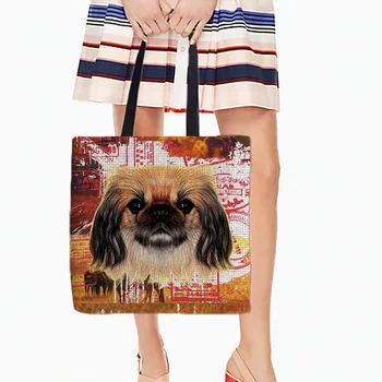 

Storage Shopping Tote Bags Jack Russell Terrier Labrador Printing Colorful Pets Dog Casual Daily Use Single Shoulder Bags