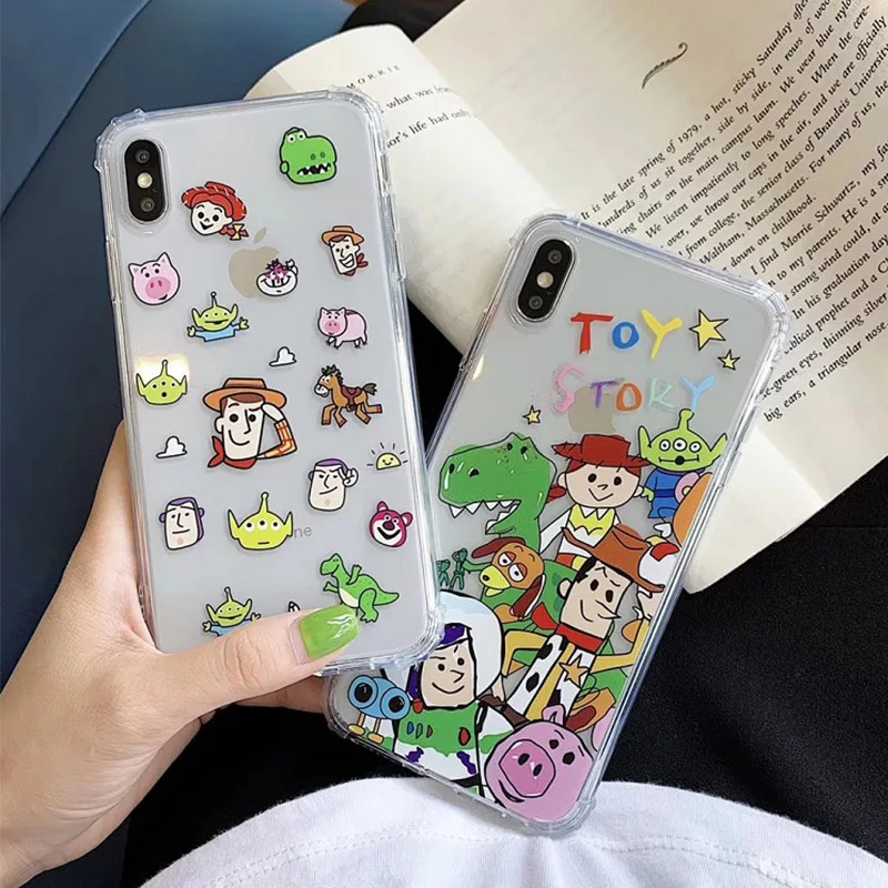 

Cowboy Woody Buzz Lightyear Toy Story silicone TPU Transparent Phone Cases For iPhone X 6 6S Plus 7 8 Plus XS XR XS MAX Cover
