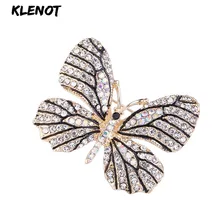 Изысканная бабочка на булавке, брошь-насекомое, стразы, полная Хрустальная брошь в виде бабочки, украшение, эмалированные булавки, ювелирные изделия для одежды, нагрудник