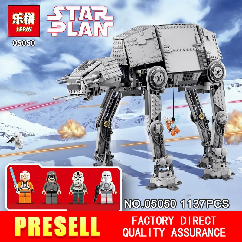 NEW font b LEPIN b font 05050 1137pcs AT AT the robot Model Building blocks Bricks