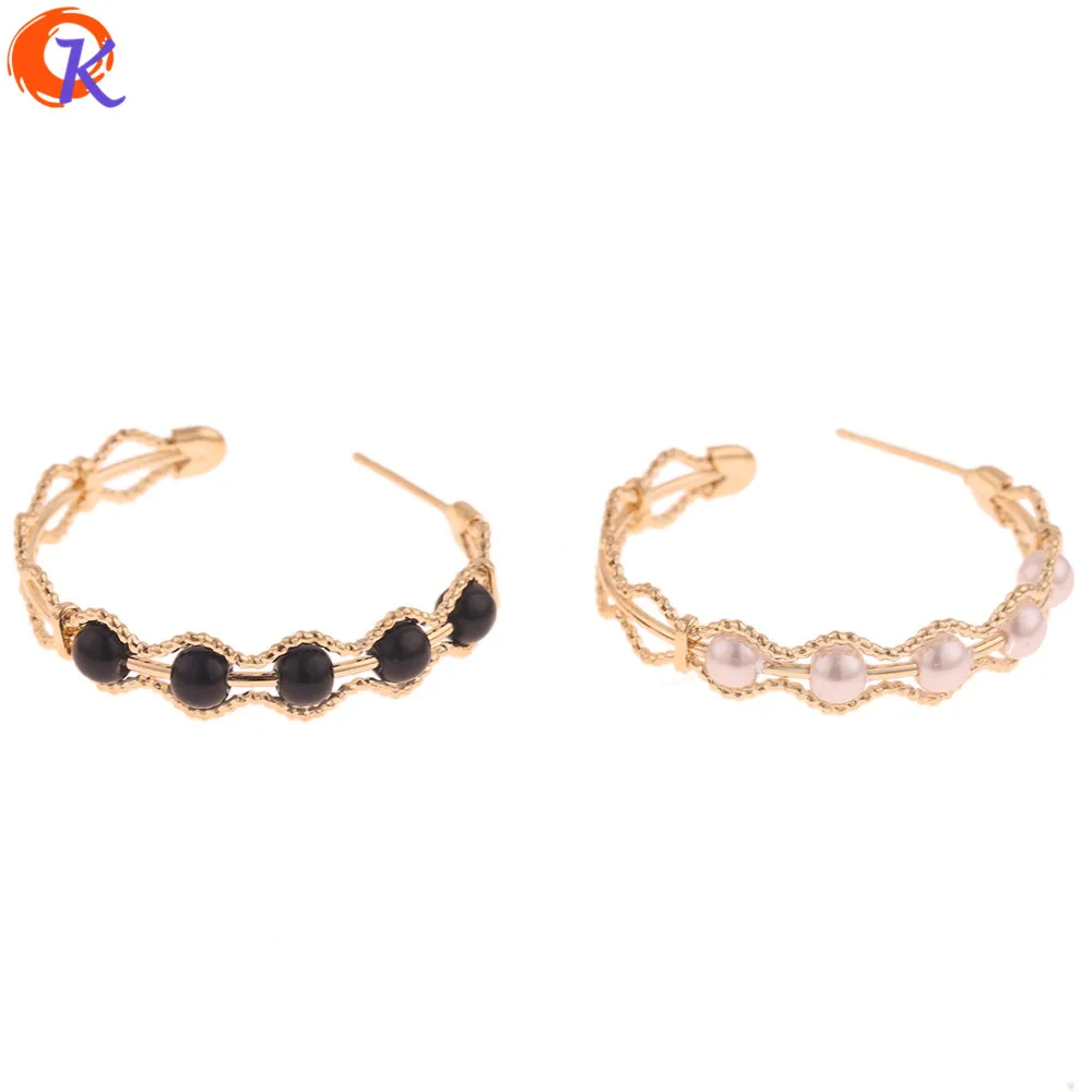 

Cordial Design 10Pcs 6*31MM Fashion Jewelry/Hoop Earrings/Imitation Pearl/Genuine Gold Plating/Hand Made/Earrings For Women