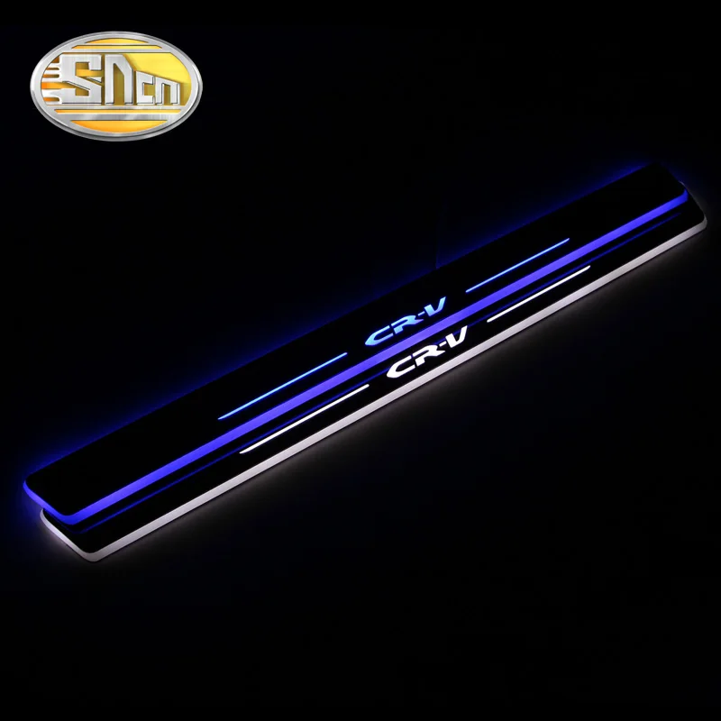 

SNCN 4PCS Acrylic Moving LED Welcome Pedal Car Scuff Plate Pedal Door Sill Pathway Light For Honda CR-V CRV 2015 2016 2017 2018