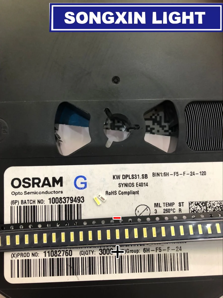 OSRAM SYNIOS E4014 светодиодный подсветка центральный Мощный светодиодный 0,5 Вт 3 в 4014 холодный белый ЖК-Телевизор с подсветкой 2000 шт