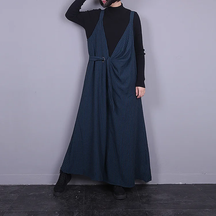 2019 spring and Autumn New pattern Plus size women's clothing fashion Loose Frenulum stripe Broad leg Jumpsuits Trousers D452