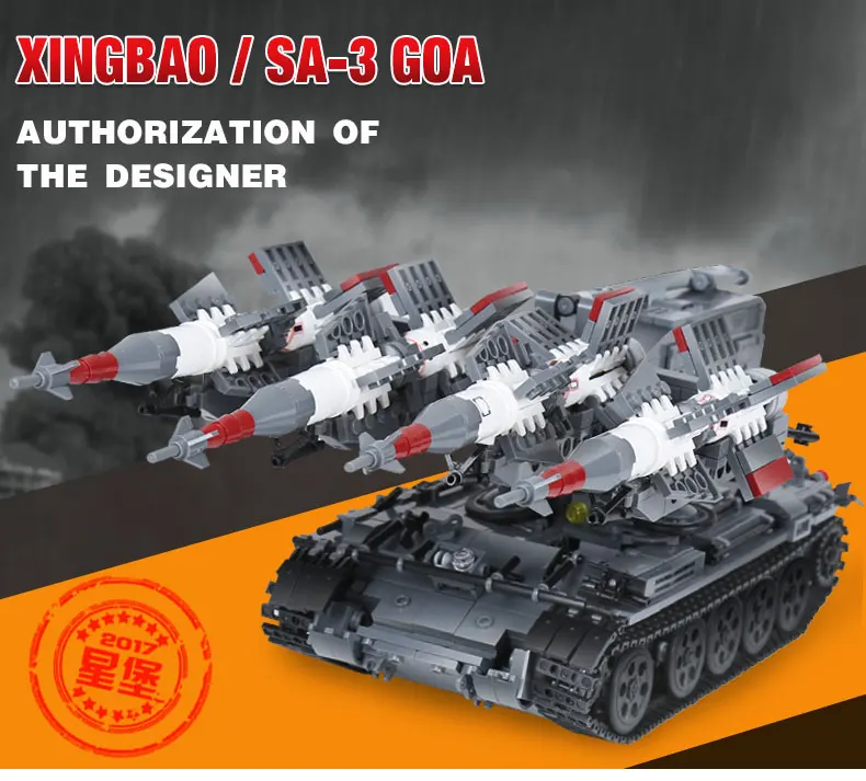 

Genuine Creative MOC Military The SA-3 missile and T55 Tank Building Block Bricks Toys Compatible With Legoings Gifts For Kids