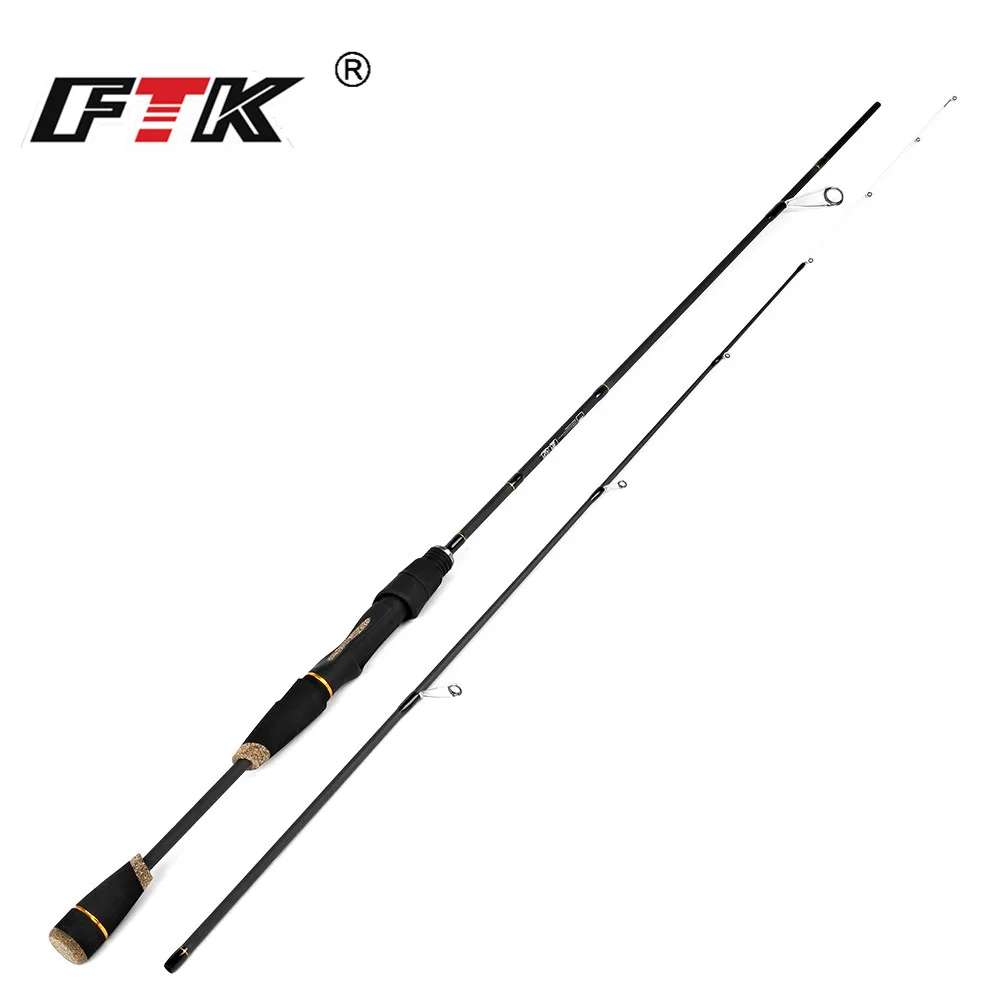 Best Product FTK Lure Fishing Rod Spinning Fishing Rod 2 Sections 100% Carbon C.W.1-7G 2-8G 3-15G 5-20G10-30G Surper Hard Fishing Pole