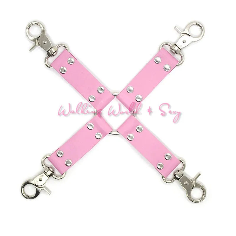 Sex Products Accessories Pu Leather Cross Belt For Hand Ankle Cuffs Bondage Tape Hogtie Restraints Fetish Adult Game Sex Toys (1)