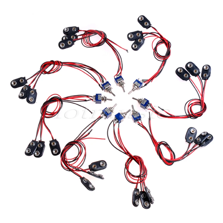 8 Sets 18 Volt Mod Guitar Harness cho EMG Pickup w/Mini chuyển 9 V/18 V