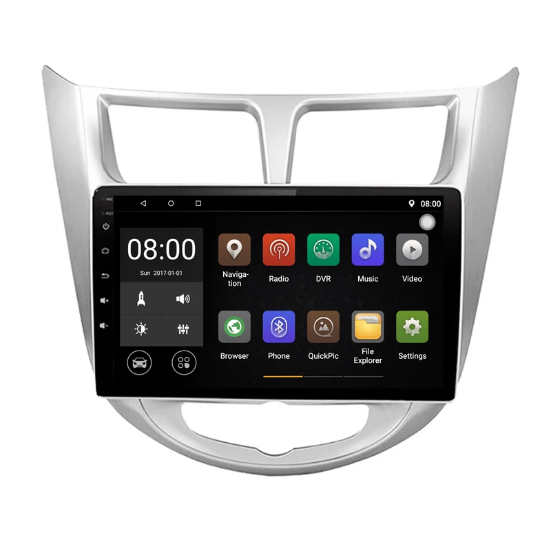 10 1 дюймов Автомобильный GPS для Hyundai Verna Solaris Accent Quad core Android 9 автомобильное радио с 1G