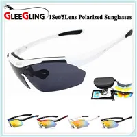 GLEEGLING поляризационные очки 1 Набор 5 линз Открытый Спорт Рыбалка мужские поляризованные солнцезащитные очки с вогнуто-выпуклыми линзами Polarisantes