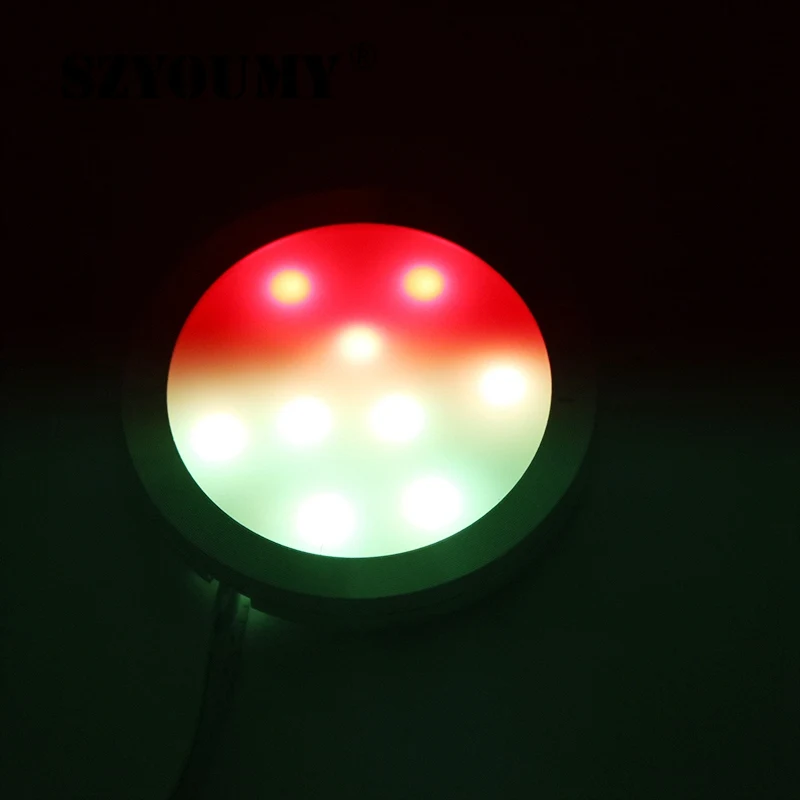 SZYOUMY набор из 4 под шкафом RGB свет комплект 9 светодиодов Точечный светильник ИК