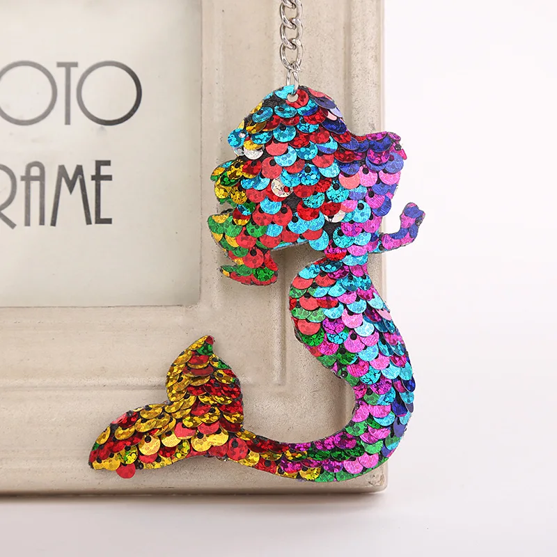 

Glitter Mermaid Sequins Key Chain Pendant Birthday Party Gifts Party Favors Kids Toy Girl Women Handbag Ornaments Car Decoration