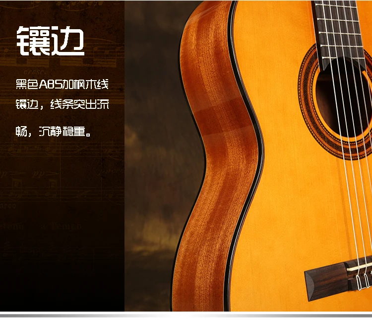 Free shipping guitars,39 inch Acoustic Classical Spanish guitar With Spruce Top/Mahogany Body,classical guitar with Nylon string