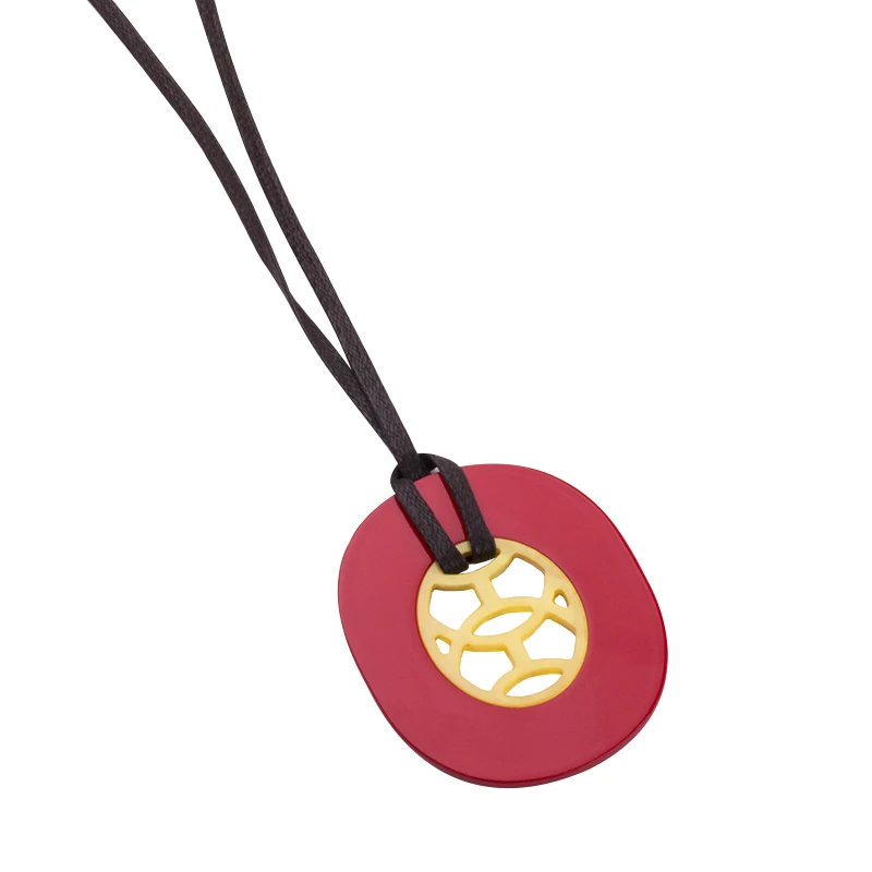 Винтажное модное акриловое ожерелье s для женщин, новинка, массивное с большой полимерной подвеской, Длинные Кожаные Цепочки, ожерелье, подарочное ювелирное изделие - Окраска металла: red