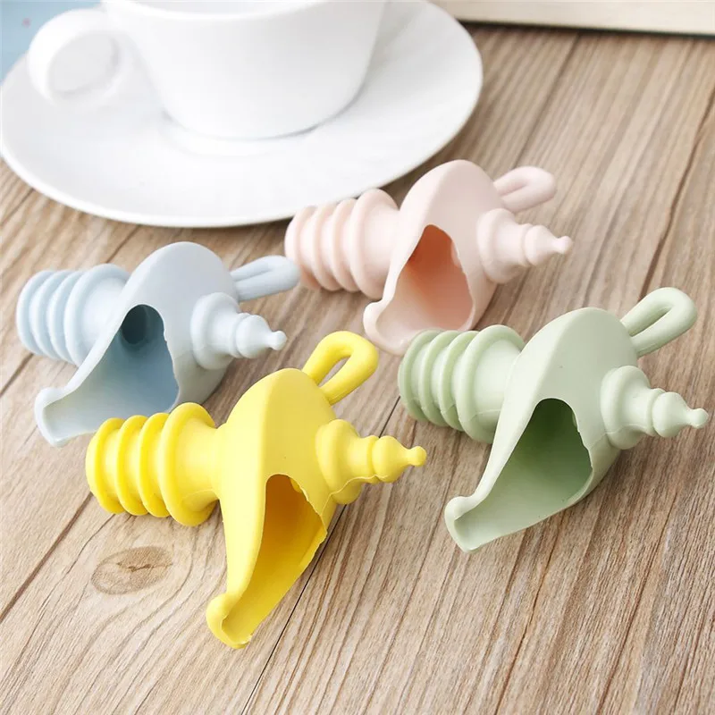 Funny Spiral Style Silicone Wine Stopper Leakproof Dust Cover Sealed
