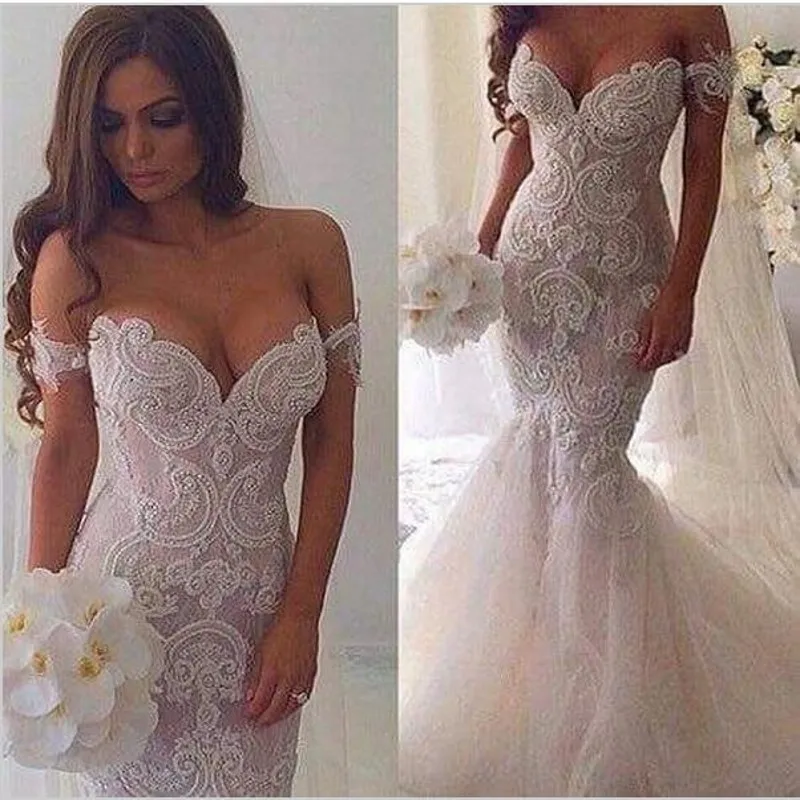 Великолепные свадебные платья, Аппликации robe de mariee vestido de noiva Длинные свадебные халаты с открытыми плечами индивидуальный заказ trouwjurk