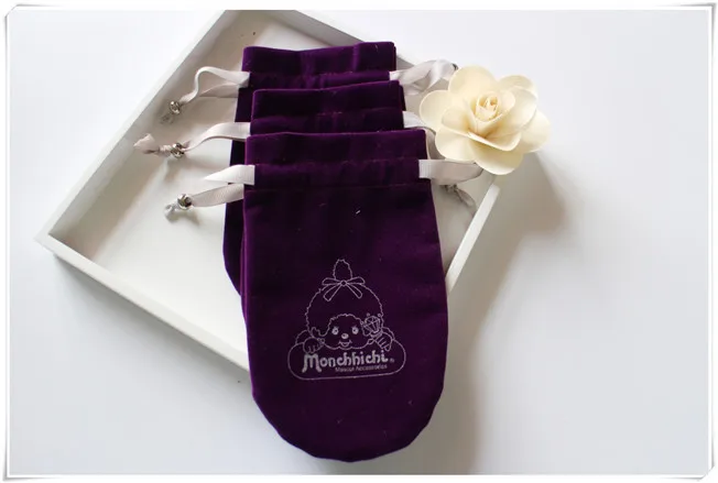 

Customized Logo velvet Gift Bags Jewellry packaging pouch drawing velvet bag