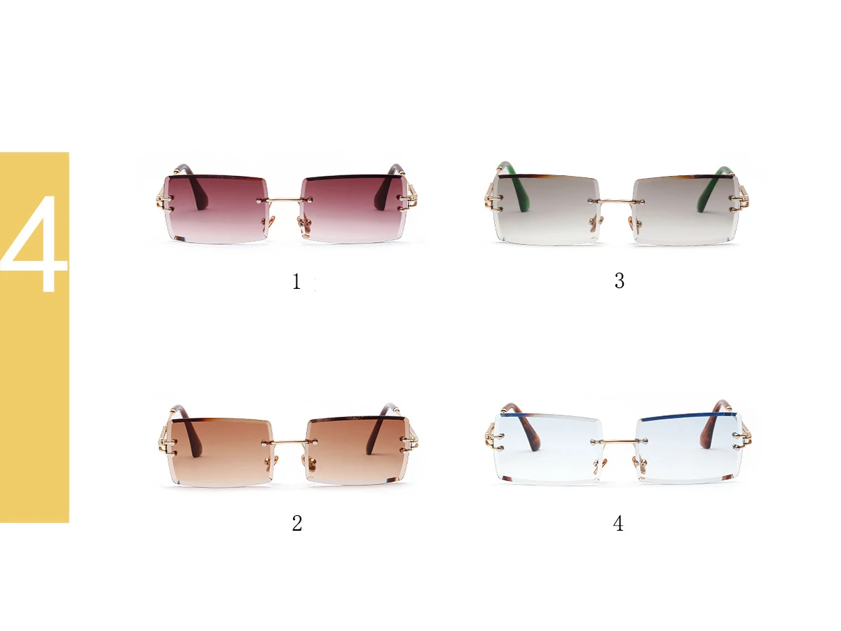 Square Sunglasses Women New Fashion Vintage Borderless Diamond Trimming Luxury Brand Designer Ladies Oculus UV400 Eyewear