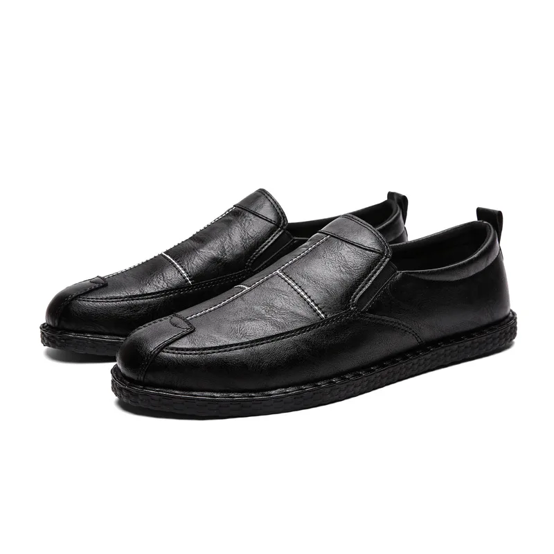 

Fashion PU Silp On Light Comfortable Men Leather Casual Shoes Sneakers Zapatos
